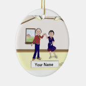Square Dance Couple Keramisch Ornament (Rechts)