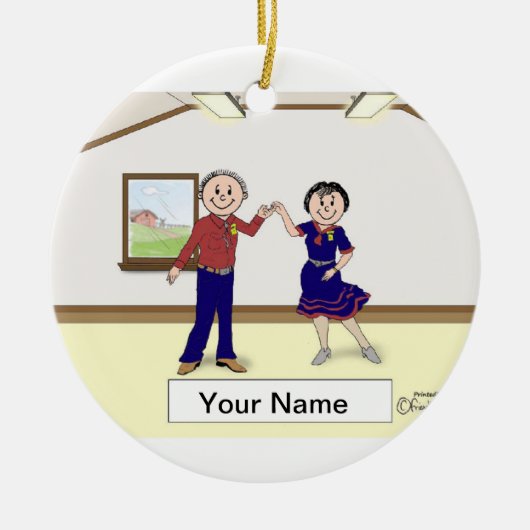 Square Dance Couple Keramisch Ornament (Voorkant)
