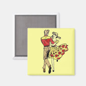 Square Dance Couple Magneet (Voorkant / Achterkant)