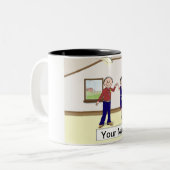 Square Dance Couple Tweekleurige Koffiemok (Voorkant links)