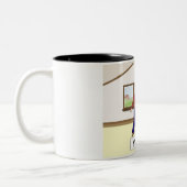 Square Dance Couple Tweekleurige Koffiemok (Links)