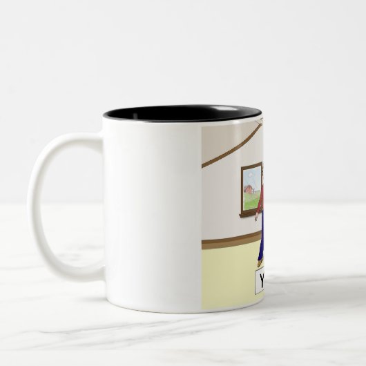 Square Dance Couple Tweekleurige Koffiemok (Links)