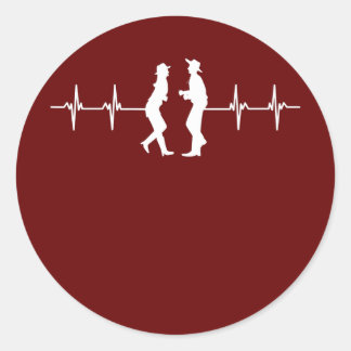 Square Dance Cowboy Westerne Dance Teacher Dancing Ronde Sticker