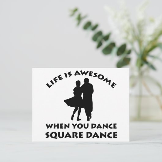 Square Dance Design Briefkaart (Staand voorkant)