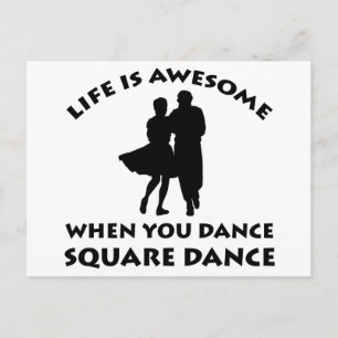 Square Dance Design Briefkaart