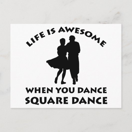 Square Dance Design Briefkaart (Voorkant)