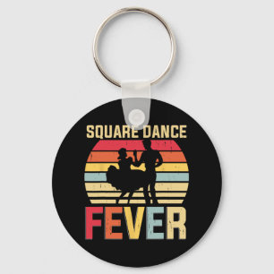 Square Dance Fever Cowboy Country Music Square Dan Sleutelhanger