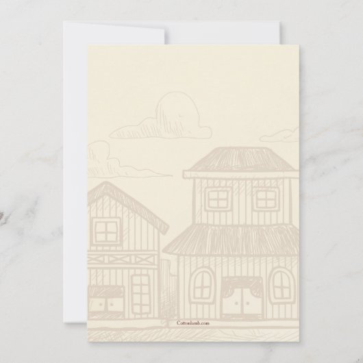 Square Dance Invitation Kaart (Achterkant)