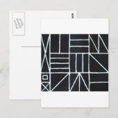 Square Dance (lijnminimalisme) Briefkaart (Voorkant / Achterkant)