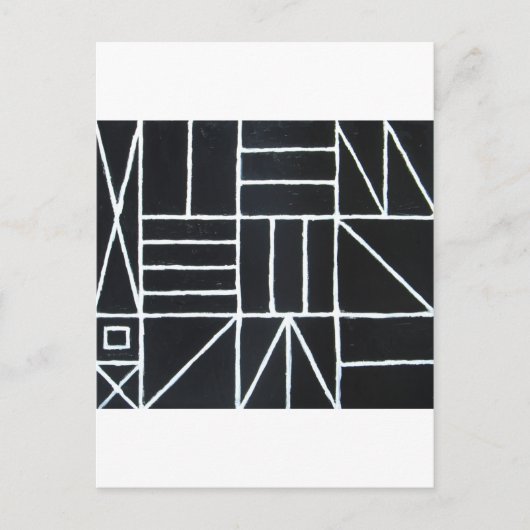 Square Dance (lijnminimalisme) Briefkaart (Voorkant)