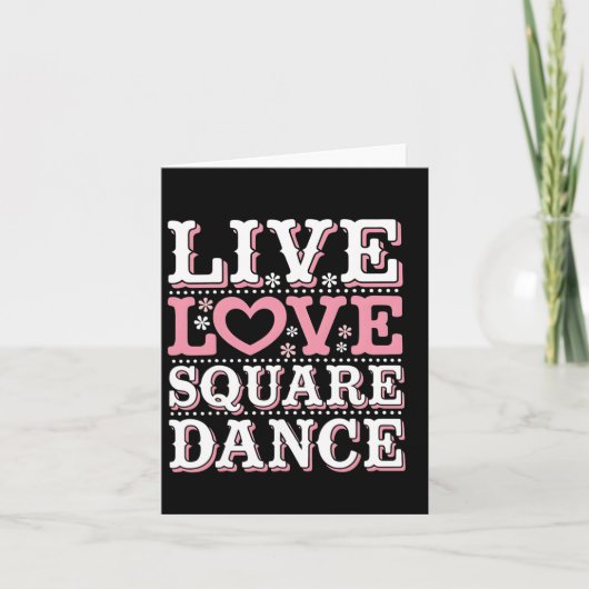 Square Dance Love Square Dancing Square Dance Gift Kaart (Voorkant)