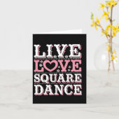 Square Dance Love Square Dancing Square Dance Gift Kaart (Gele Bloem)