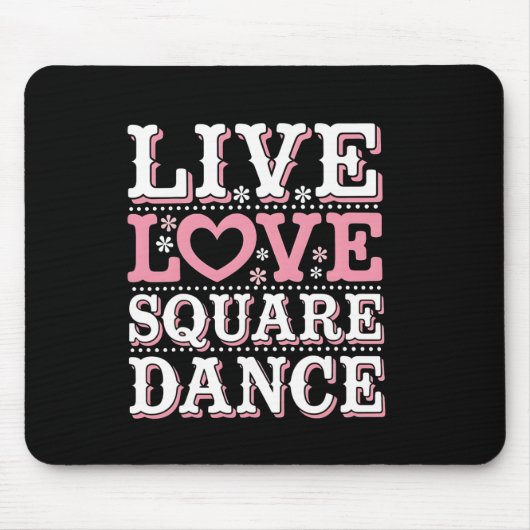 Square Dance Love Square Dancing Square Dance Gift Muismat (Voorkant)