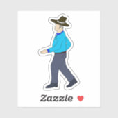 Square Dance Man Sticker (Vel)