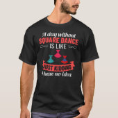 Square Dance Music Caller Lessons Dancer T-shirt (Voorkant)