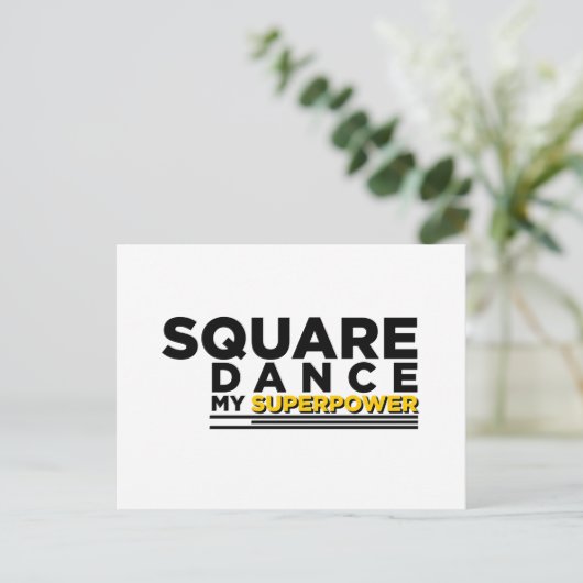 SQUARE DANCE MY SUPERPOWER BRIEFKAART (Staand voorkant)