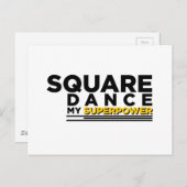 SQUARE DANCE MY SUPERPOWER BRIEFKAART (Voorkant / Achterkant)