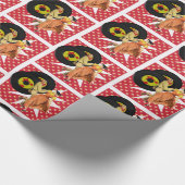Square Dance of 50"s Dancers Gift Wrapping Cadeaupapier (Hoek)