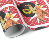 Square Dance of 50"s Dancers Gift Wrapping Cadeaupapier (Rol Hoek)