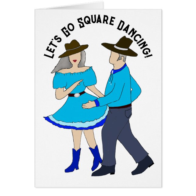 Square Dance Paar Groet (Voorkant)