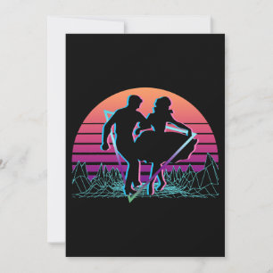 Square Dance Square Dancing Retro Kaart