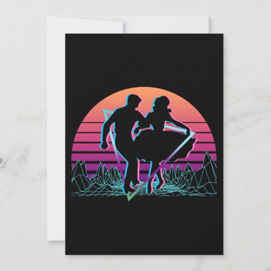 Square Dance Square Dancing Retro Kaart (Voorkant)