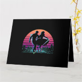 Square Dance Square Dancing Retro Kaart (Gele Bloem)