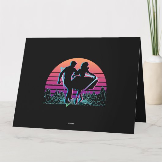 Square Dance Square Dancing Retro Kaart (Achterkant)