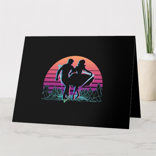 Square Dance Square Dancing Retro Kaart (Voorkant)