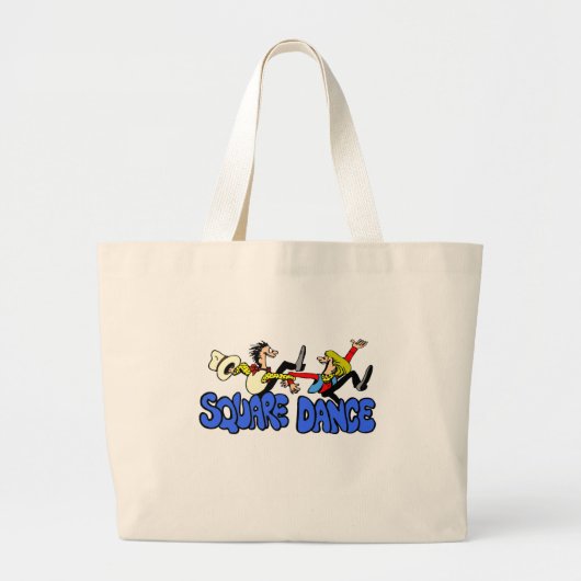 Square Dance T-shirts en Gifts. Grote Tote Bag (Voorkant)