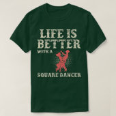 Square Dance Western Danser Line Dancer T-shirt (Design voorkant)