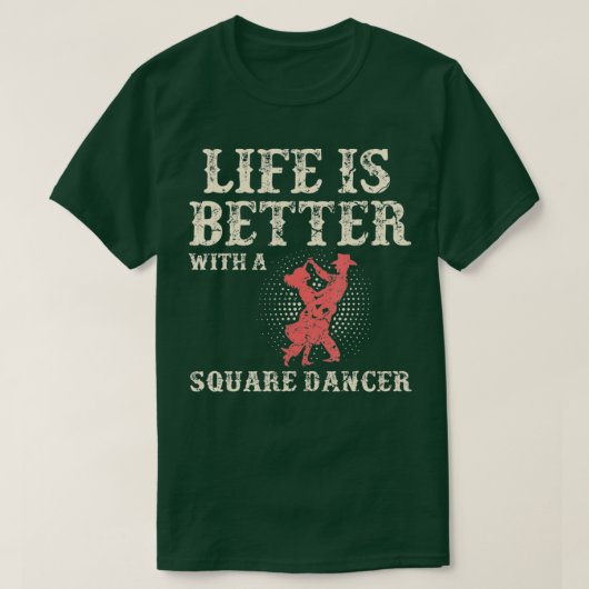 Square Dance Western Danser Line Dancer T-shirt (Design voorkant)