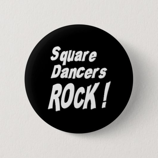 Square Dancers Rock! Knoop Ronde Button 5,7 Cm (Voorkant)
