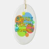 Square Dancing Colors My World Keramisch Ornament (Rechts)
