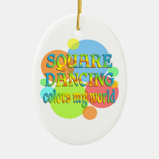 Square Dancing Colors My World Keramisch Ornament (Voorkant)