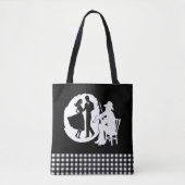 Square Dancing Country Dancers W / Fiddle Player Tote Bag (Voorkant)