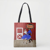Square Dancing Couple Barn Dance Tote Bag (Voorkant)