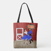 Square Dancing Couple Barn Dance Tote Bag (Achterkant)