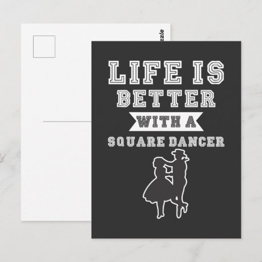 Square Dancing Couple Westerne Country Line Dancer Briefkaart (Voorkant / Achterkant)