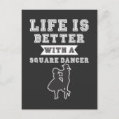 Square Dancing Couple Westerne Country Line Dancer Briefkaart (Voorkant)