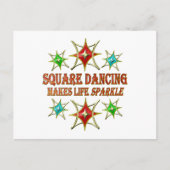 SQUARE DANCING FANCY STARS BRIEFKAART (Voorkant)