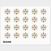 SQUARE DANCING FANCY STARS RONDE STICKER (Vel)