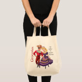 Square Dancing Grocery Bag Tote Bag (Voorkant (product))