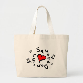 Square Dancing I Heart-Love Gift Grote Tote Bag