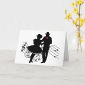 Square Dancing Kaart (Gele Bloem)