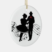 Square Dancing Keramisch Ornament (Rechts)