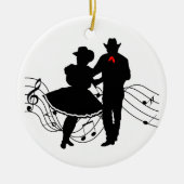 Square Dancing Keramisch Ornament (Voorkant)