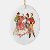 Square Dancing Keramisch Ornament (Rechts)