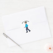Square Dancing Man Ronde Sticker (Envelop)