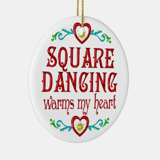 Square Dancing Warms My Heart Keramisch Ornament (Rechts)